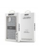 DKNY iPhone 14 Hülle Case Tonal Stripe Metal Logo Beige