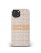 DKNY iPhone 14 Case Tonal Stripe Metal Logo Pink