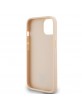 DKNY iPhone 14 Case Tonal Stripe Metal Logo Pink