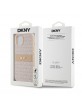 DKNY iPhone 14 Case Tonal Stripe Metal Logo Pink