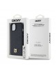 DKNY iPhone 14 Hülle Case Magsafe Pattern Stack Logo Schwarz