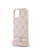 DKNY iPhone 14 Hülle Case Metal Gold Logo Rosa Pink