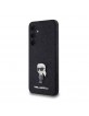 Karl Lagerfeld Samsung A35 Case Ikonik Metal Glitter Black