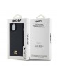 DKNY iPhone 15 Plus Hülle Case Magsafe Pattern Stack Logo Schwarz