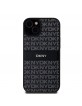 DKNY iPhone 15 Plus Case Tonal Stripe Metal Logo Black