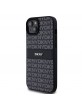 DKNY iPhone 15 Plus Case Tonal Stripe Metal Logo Black