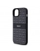 DKNY iPhone 15 Plus Case Tonal Stripe Metal Logo Black