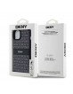 DKNY iPhone 15 Plus Hülle Case Tonal Stripe Metal Logo Schwarz