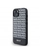 DKNY iPhone 13 Case MagSafe Leather Repeat Stripe Black