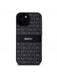 DKNY iPhone 15 Case Tonal Stripe Metal Logo Black