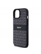 DKNY iPhone 15 Case Tonal Stripe Metal Logo Black