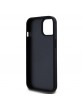 DKNY iPhone 15 Case Tonal Stripe Metal Logo Black