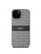 DKNY iPhone 15 Case Tonal Stripe Metal Logo Beige