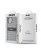 DKNY iPhone 15 Case Tonal Stripe Metal Logo Beige