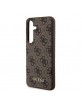 Guess Samsung A35 Hülle Case 4G Metal Logo Braun