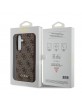 Guess Samsung A35 Hülle Case 4G Metal Logo Braun