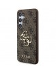 Guess Samsung A35 Case Cover Big 4G Metal Logo Brown