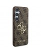 Guess Samsung A35 Case Cover Big 4G Metal Logo Brown