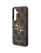 Guess Samsung A35 Hülle Case Cover Big 4G Metal Logo Braun