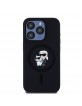 Karl Lagerfeld iPhone 14 Pro Case Silicone Karl + Choupette Magsafe Black