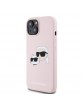 Karl Lagerfeld iPhone 15 Hülle Case Silicone Double Heads Magsafe Rosa