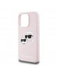 Karl Lagerfeld iPhone 15 Pro Case Silicone Double Heads Magsafe Pink