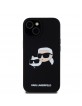 Karl Lagerfeld iPhone 15 Case Silicone Double Heads Magsafe Black