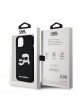 Karl Lagerfeld iPhone 15 Hülle Case Silicone Double Heads Magsafe Schwarz