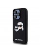 Karl Lagerfeld iPhone 15 Pro Case Silicone Double Heads Magsafe Black