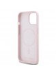 Karl Lagerfeld iPhone 15 Case Silicone Karl + Choupette Magsafe Pink