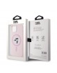 Karl Lagerfeld iPhone 15 Case Silicone Karl + Choupette Magsafe Pink