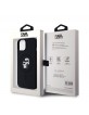 Karl Lagerfeld iPhone 15 Hülle Case Silicone Karl + Choupette Magsafe Schwarz