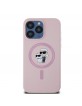 Karl Lagerfeld iPhone 15 Pro Max Case Silicone Karl + Choupette Magsafe Pink