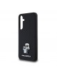 Karl Lagerfeld Samsung A55 Case Metal Karl + Choupette Saffiano Black