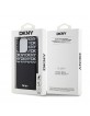 DKNY iPhone 14 Pro Case Card Pocket Leather Repeat Pattern Black