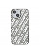 Karl Lagerfeld iPhone 15 Hülle Case Repeated Logo Silber