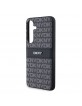 DKNY Samsung S24 Hülle Case Mono Stripe Metal Logo Schwarz