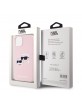 Karl Lagerfeld iPhone 14 Case Magsafe Cover Karl + Choupette Heads Pink