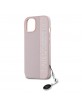 Karl Lagerfeld iPhone 14 Hülle Case Saffiano Rhinestone Charm Rosa Pink