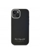 Karl Lagerfeld iPhone 14 Hülle Case Grained Hotel RSG Schwarz