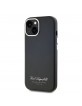 Karl Lagerfeld iPhone 14 Case Grained Hotel RSG Black