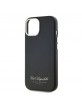 Karl Lagerfeld iPhone 14 Hülle Case Grained Hotel RSG Schwarz