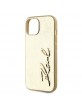 Karl Lagerfeld iPhone 14 Case Signature Script Gold