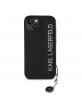 Karl Lagerfeld iPhone 14 Case Saffiano Rhinestone Charm Black