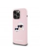 Karl Lagerfeld iPhone 14 Pro Hülle Case Silicone Double Heads Magsafe Rosa