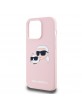 Karl Lagerfeld iPhone 14 Pro Hülle Case Silicone Double Heads Magsafe Rosa