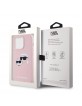 Karl Lagerfeld iPhone 14 Pro Hülle Case Silicone Double Heads Magsafe Rosa