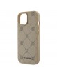 Karl Lagerfeld iPhone 15 MagSafe Case Pattern Heads Beige