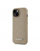 Karl Lagerfeld iPhone 15 Hülle Case Magsafe Metal Logo Beige