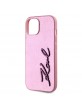 Karl Lagerfeld iPhone 15 Case Signature Script Pink